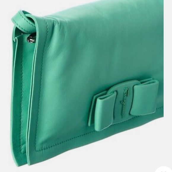 Salvatore Ferragamo Viva Mini Leather Shoulder Bag in Fresh Mint Green - Picture 2 of 15